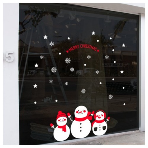 그래픽스티커,cc489-눈사람들(중형)_크리스마스스티커,크리스마스,스티커,데코,꾸미기,인테리어,포인트,눈사람,눈,눈꽃,메리크리스마스