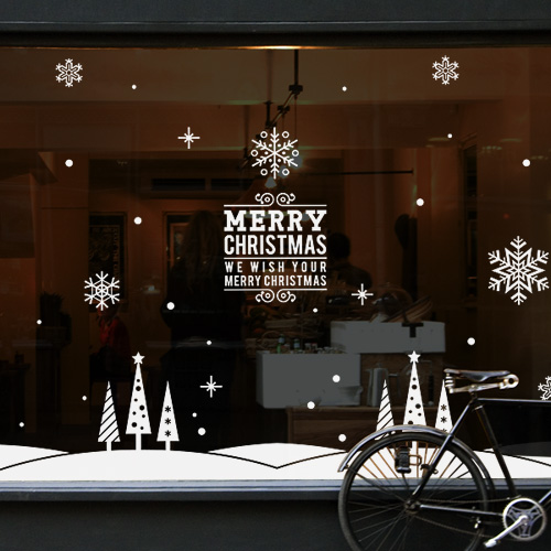 [나무자전거]그래픽스티커[GG] ih501-흰눈이내리는크리스마스, 나무자전거