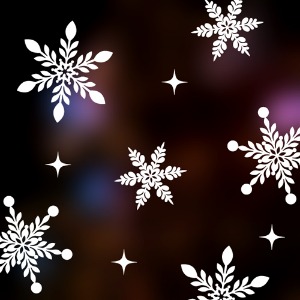 [나무자전거] 크리스마스스티커 [ahu] 스노우플레이크S/눈꽃, 나무자전거