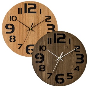 [나무자전거]우드입체벽시계[BZ]WMC-177 무늬목인테리어시계,무소음, 나무자전거