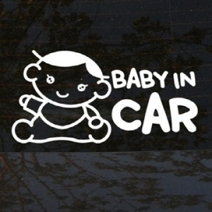 [나무자전거]그래픽스티커[mk] Baby in car_mk10, 나무자전거