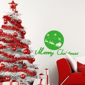[나무자전거]그래픽스티커 pb076-메리크리스마스-산타의선물, 나무자전거