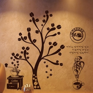 [나무자전거] 그래픽스티커 im093-원두가 열리는 커피콩나무(대형), 나무자전거