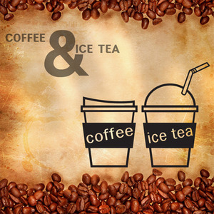 [나무자전거]그래픽스티커pp007-coffee  ice tea, 나무자전거