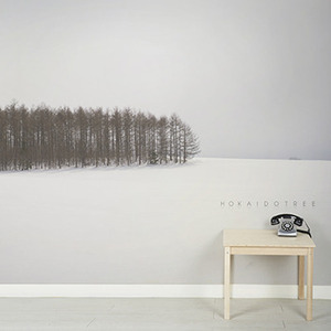 [나무자전거]뮤럴벽지[huea] agh-084 [접착/비접착]/나무/자연/풍경/배경/눈/눈밭, 나무자전거