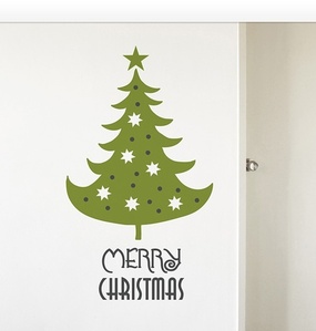 [나무자전거]그래픽스티커[DB]크리스마스 심플트리 05 (나무), 나무자전거