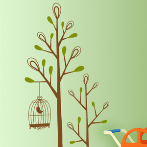 그래픽스티커 [GG] ib037-새싹이피어나는나무, 나무자전거