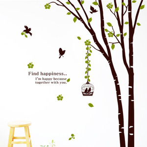 나무자전거 그래픽스티커[GG] ps143-새와행복을찾아서, 나무자전거