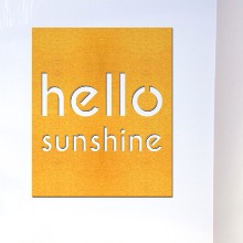 [나무자전거] 우드스티커[DB] 레터링 hello sunshine A75(컬러선택나무소재입체월데코), 나무자전거