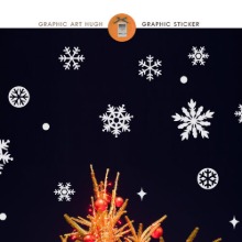 [나무자전거]GBS-C010 [ahu] 크리스마스 눈꽃송이(I) 그래픽스티커 눈꽃, 나무자전거