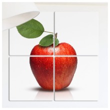 멀티액자,if478-멀티액자_잎사귀있는사과,음식,과일,잎사귀,사과나무,나무,물방울,이슬,건강,풍수