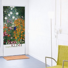 [나무자전거]현관문시트지[huea] Gallery flower(moon-139)구스타프클림트 꽃밭, 나무자전거
