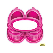 [나무자전거]신발정리이름표스티커 uni-N 252 분홍색운동화신발(10개/SET), 나무자전거