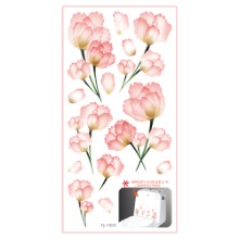 [나무자전거]욕실주방데코스티커 uni-T 17072 로망분홍꽃(2장구성), 나무자전거