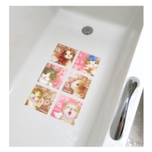 [나무자전거]욕실논슬립스티커 uni-N 32012 사랑스러운애교고양이(6매)/야광, 나무자전거
