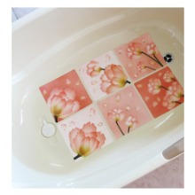 [나무자전거]욕실논슬립스티커 uni-N 32001 로망분홍꽃(6매), 나무자전거