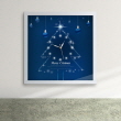 [나무자전거]인테리어액자시계 [GG] cy334-블루 크리스마스, 나무자전거