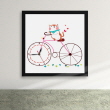 [나무자전거]인테리어액자시계 [GG] iz196-고양이와자전거액자벽시계, 나무자전거