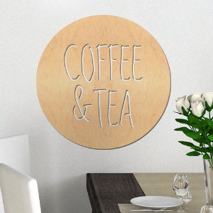 [나무자전거] 우드스티커[DB] 레터링 coffe tea A59(반제품나무소재입체월데코)/커피/카페, 나무자전거