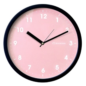 [나무자전거]디자인벽시계[BZ]014 핑크배경,베이직-무소음, 나무자전거