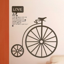 [나무자전거] 우드스티커[DB] 나무자전거(컬러선택나무소재입체월데코), 나무자전거