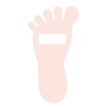 [나무자전거]신발정리이름표스티커 uni-N 261 귀여운발분홍(10개/SET), 나무자전거