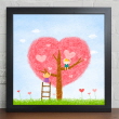 [나무자전거]인테리어액자 [GG] cy159-아이들 마음 속 사랑 꽃사랑 나무, 나무자전거